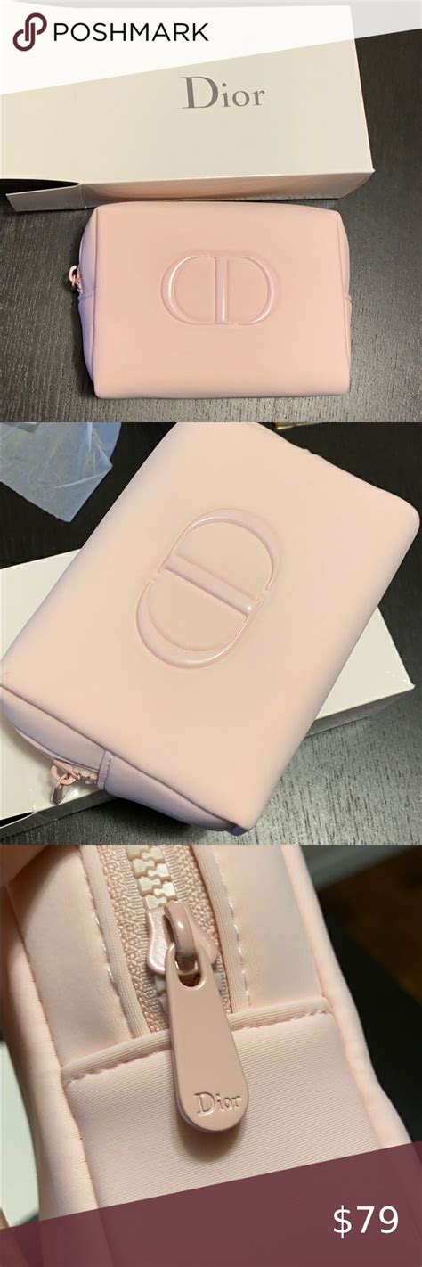 dior makeup pouch pink|Dior makeup pouch complimentary.